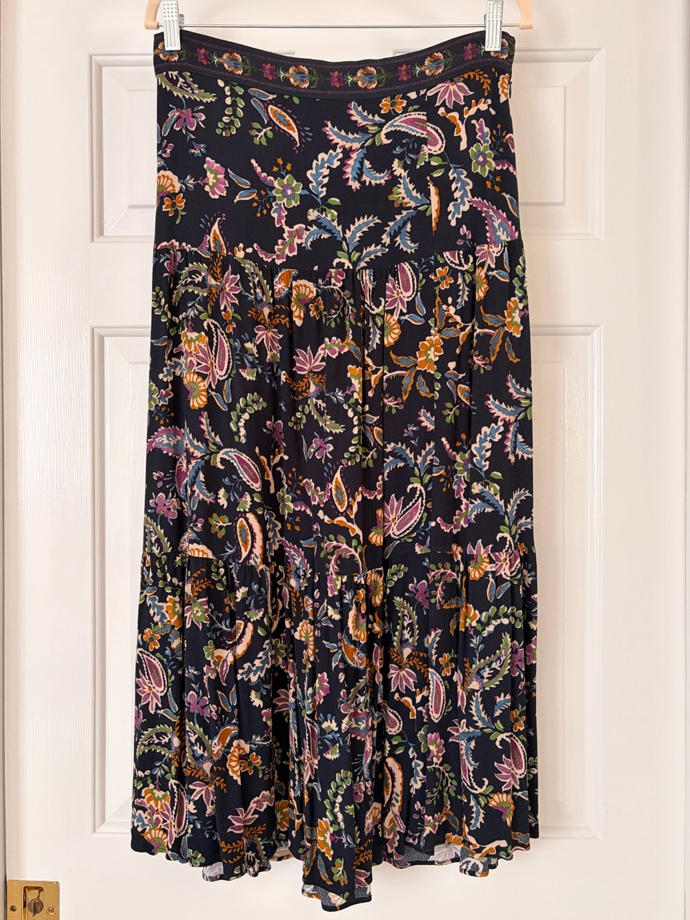 Sézane Tabata Skirt, Floral Print, size FR 40, US 8